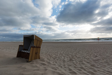 Single Sylt Beach Chair at Wenningstedt/ Germany