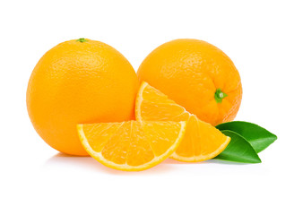 Orange fruit on white background