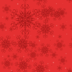 Naklejka na ściany i meble snowflakes seamles pattern