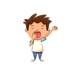 Child yawning