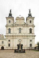 Fototapeta na wymiar Saint Francis Xavier Church and Jesuit College in Krasnystaw. Poland