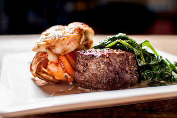 Lobster and Filet Mignon Surf and Turf Dinner
