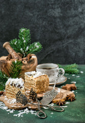 Honey cake Christmas decoration sweet food vintage
