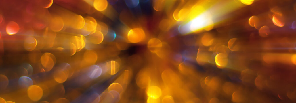 Abstract bokeh background in yellow, orange and red colors