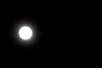 Night Moon on dark background