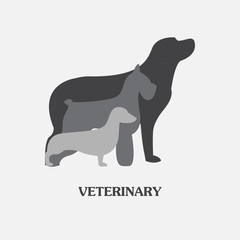 Vector logo design template for pet shops and veterinary clinics