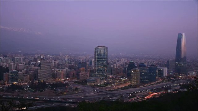 Sunset in Santiago Chile