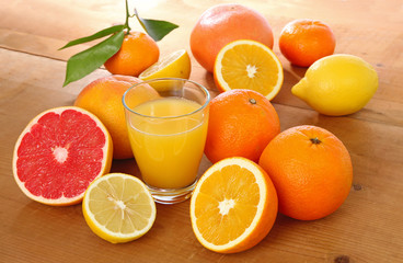 Verre de jus d'agrumes
