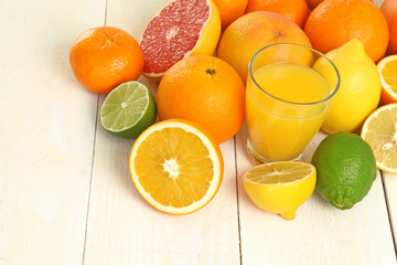 Verre de jus d'agrumes