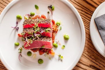 Seared Ahi Tuna Sashimi Appetizer