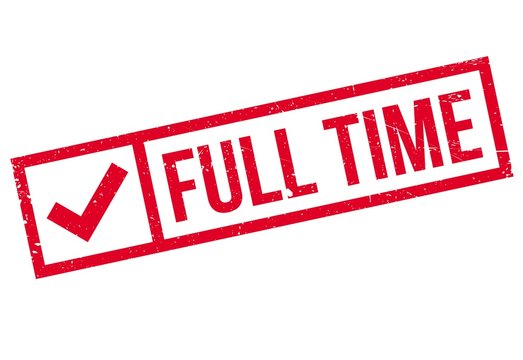 Full Time rubber stamp