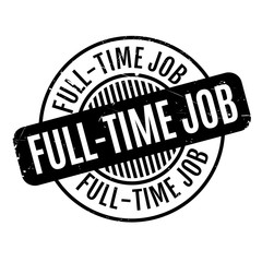 Full-Time Job rubber stamp