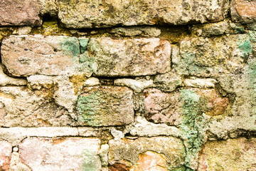 Old painted Brick wall texture background