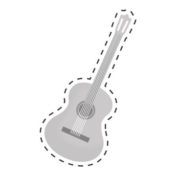 acoustic guitar icon image vector illustration design 