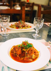 Beef tail stew, toned
