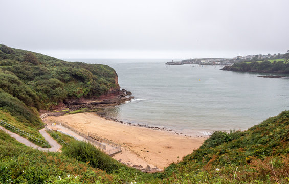Harbour and sandy bay at Dunmore East, Waterford, Republic of Ireland