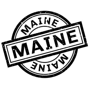 Maine rubber stamp. Grunge design with dust scratches. Effects can be easily removed for a clean, crisp look. Color is easily changed.