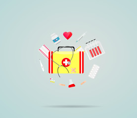 Medical icons.Vector illustration