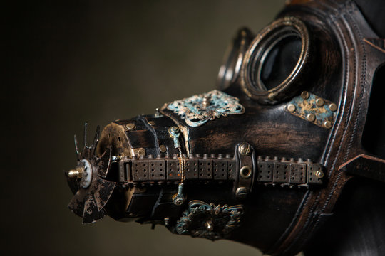 Gasmaske,Leder, viktorianisch, Steampunk, Filmkost&uuml;m, Einzelst&uuml;ck, Handarbeit