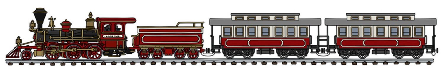 Old american steam train - 130658927