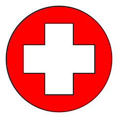 Medical cross icon, vector illustration