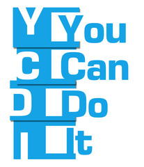 You Can Do It Blue Abstract Stripes 