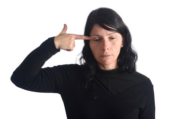 Obraz premium Depressive woman