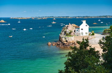 bretonische Küste, Loguivy de la Mer, Bretagne, Frankreich