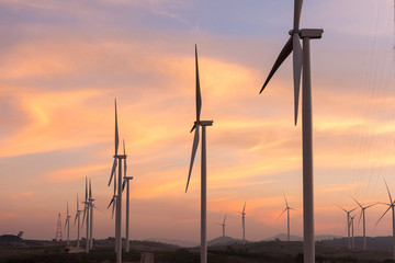 Wind power generation,Wind turbines on farmland and agricultural