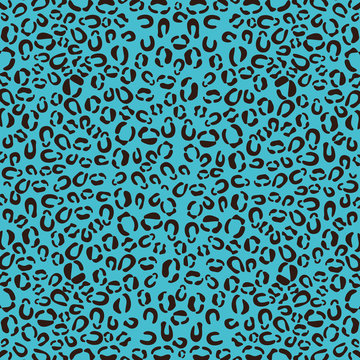 blue leopard animal print pattern image vector illustration design 