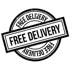 Free Delivery rubber stamp. Grunge design with dust scratches. Effects can be easily removed for a clean, crisp look. Color is easily changed.