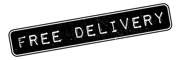 Free Delivery rubber stamp. Grunge design with dust scratches. Effects can be easily removed for a clean, crisp look. Color is easily changed.