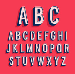 Retro alphabet.