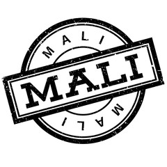 Mali rubber stamp. Grunge design with dust scratches. Effects can be easily removed for a clean, crisp look. Color is easily changed.