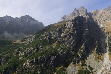 Peaks and clouds in High Tatras. Slovakia