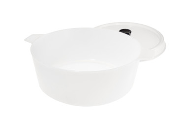 Plastic food container / Plastic container on white background.