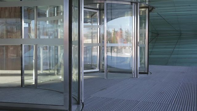 Automatic Rotation Revolving Glass Door