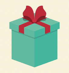 gift box with bow icon image vector illustration design 
