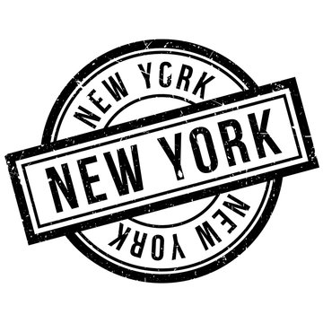New York rubber stamp. Grunge design with dust scratches. Effects can be easily removed for a clean, crisp look. Color is easily changed.