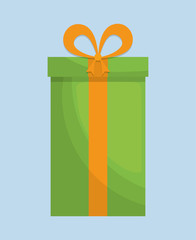 gift box with bow icon image vector illustration design 