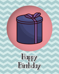 happy birthday emblem image vector illustration design 