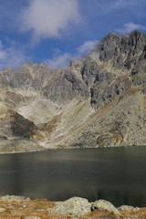 Mountain tarn lake in High Tatras. Slovakia