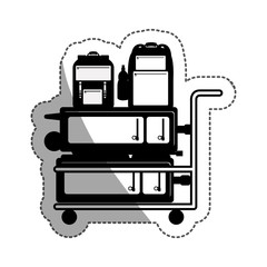 Baggage icon. Airport travel trip and tourism theme. Isolated design. Vector illustration