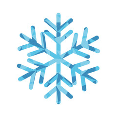 winter snowflake icon over white background. colorful design. vector illustraiton