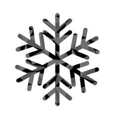 winter snowflake icon over white background. vector illustraiton