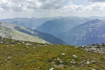 Fototapeta premium Landscape from Musala Peak, Rila mountain, Bulgaria