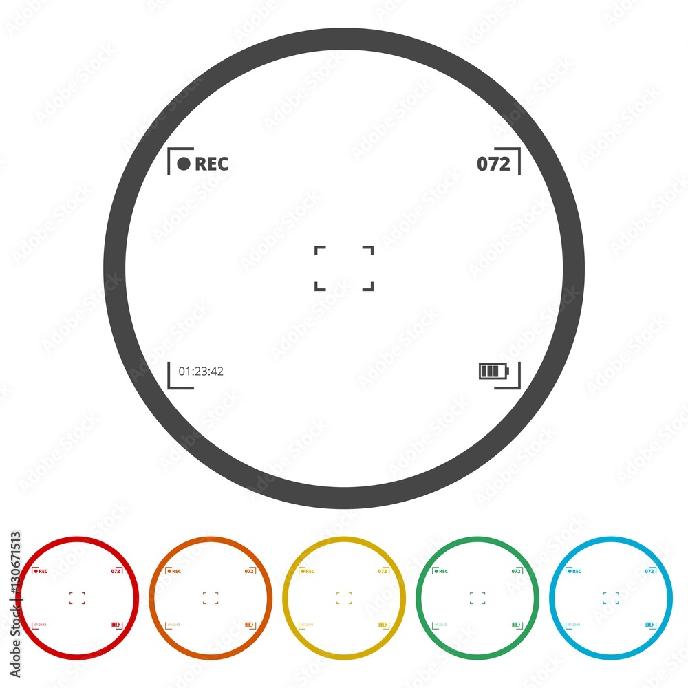 Wall mural camera viewfinder rec background vector