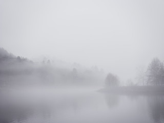 Lake view, with mist