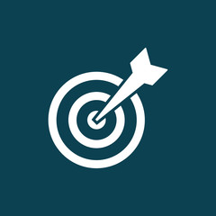 target business icon on blue background