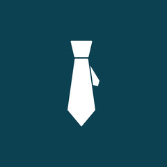 necktie icon on blue background